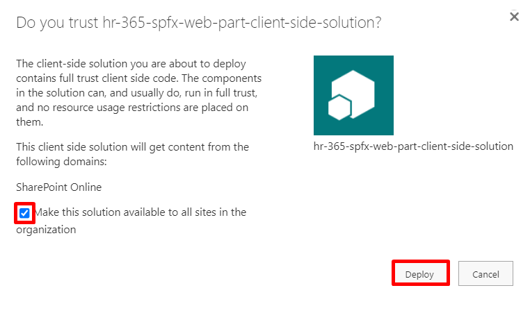 How to deploy SharePoint Framework client web part to SharePoint Online app Catalog