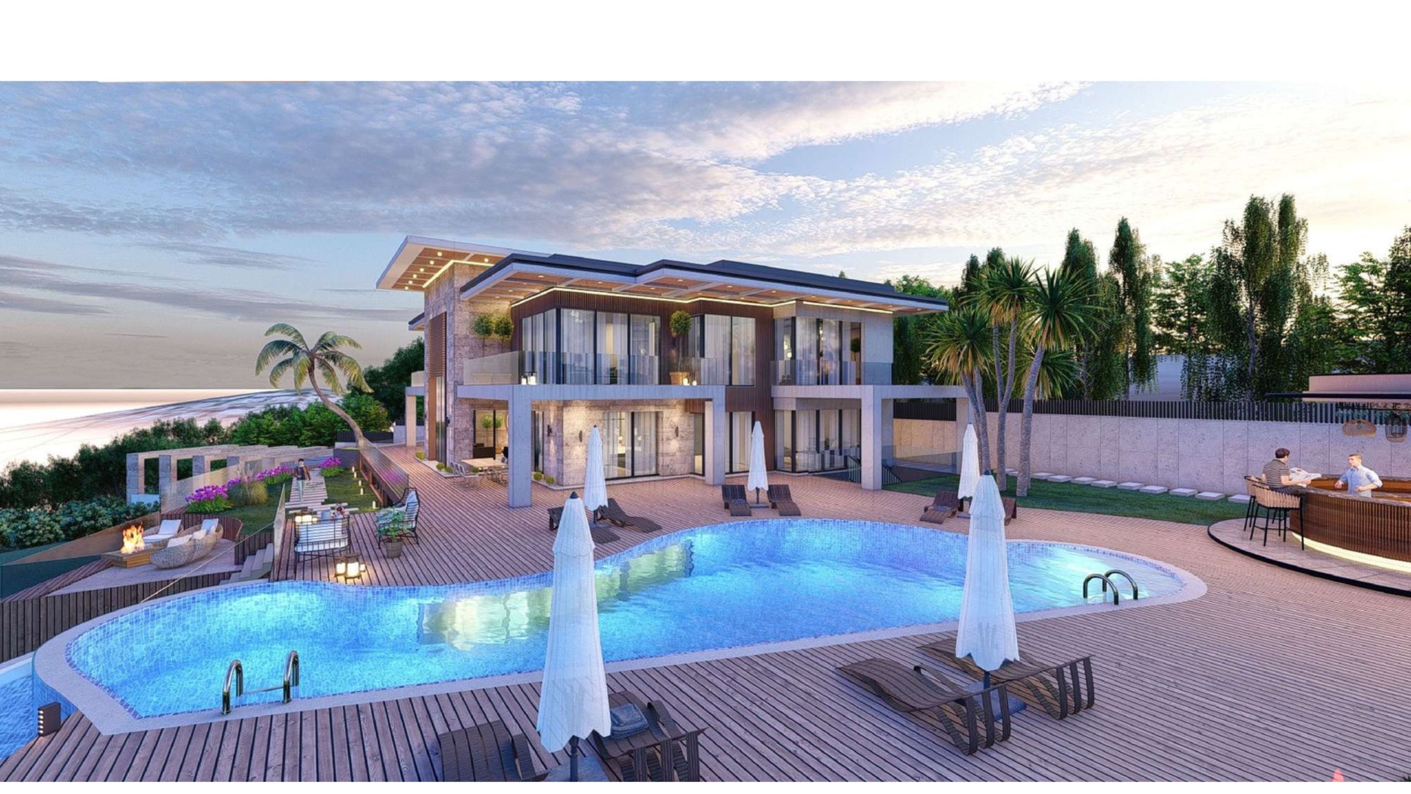 Luxurious villa in Yalikavak, Bodrum Peninsula 🏡
This stunning property is located in the prestigious area of Yalikavak, offering breathtaking views of the Aegean Sea and the surrounding hills. The villa boasts a modern design with high-end finishes and spacious living areas, perfect for entertaining guests or simply enjoying a tranquil lifestyle.
The outdoor space features a private swimming pool 🏊♂️, beautifully landscaped gardens 🌳, and multiple terraces ideal for al fresco dining or relaxing in the sun. With several bedrooms, each with en-suite bathrooms, this villa provides ample space for family and guests.
Yalikavak is known for its upscale marina 🛥️, designer boutiques, and gourmet restaurants 🍽️, offering a luxurious lifestyle in a picturesque setting. Don't miss the opportunity to own this exquisite villa in one of Bodrum's most sought-after locations.