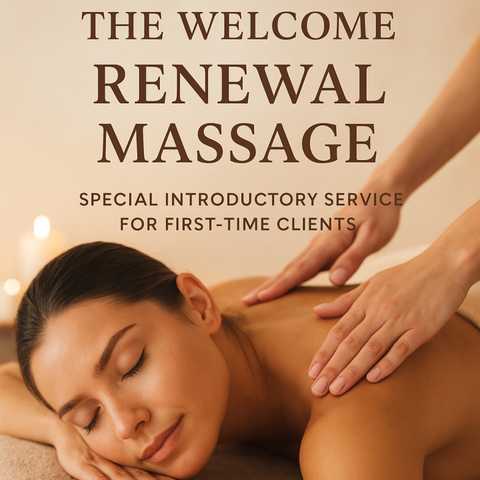 Special Introductory Service for First-Time Clients - 60- Minute Customized Massage