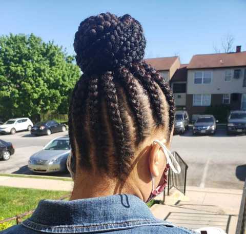 Straight Back Cornrow service