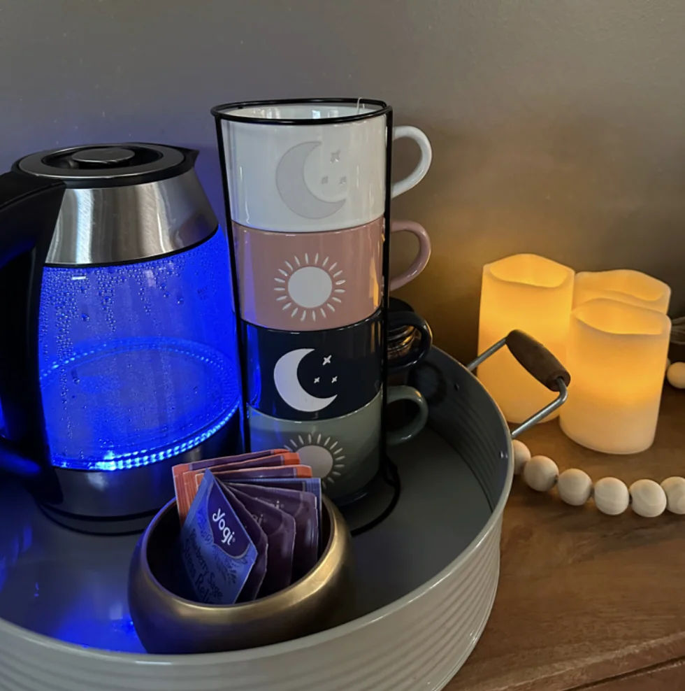  cozy,tea setup,relaxing,wellness  