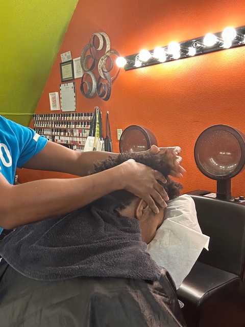 Hot oil treatment, scalp Massage