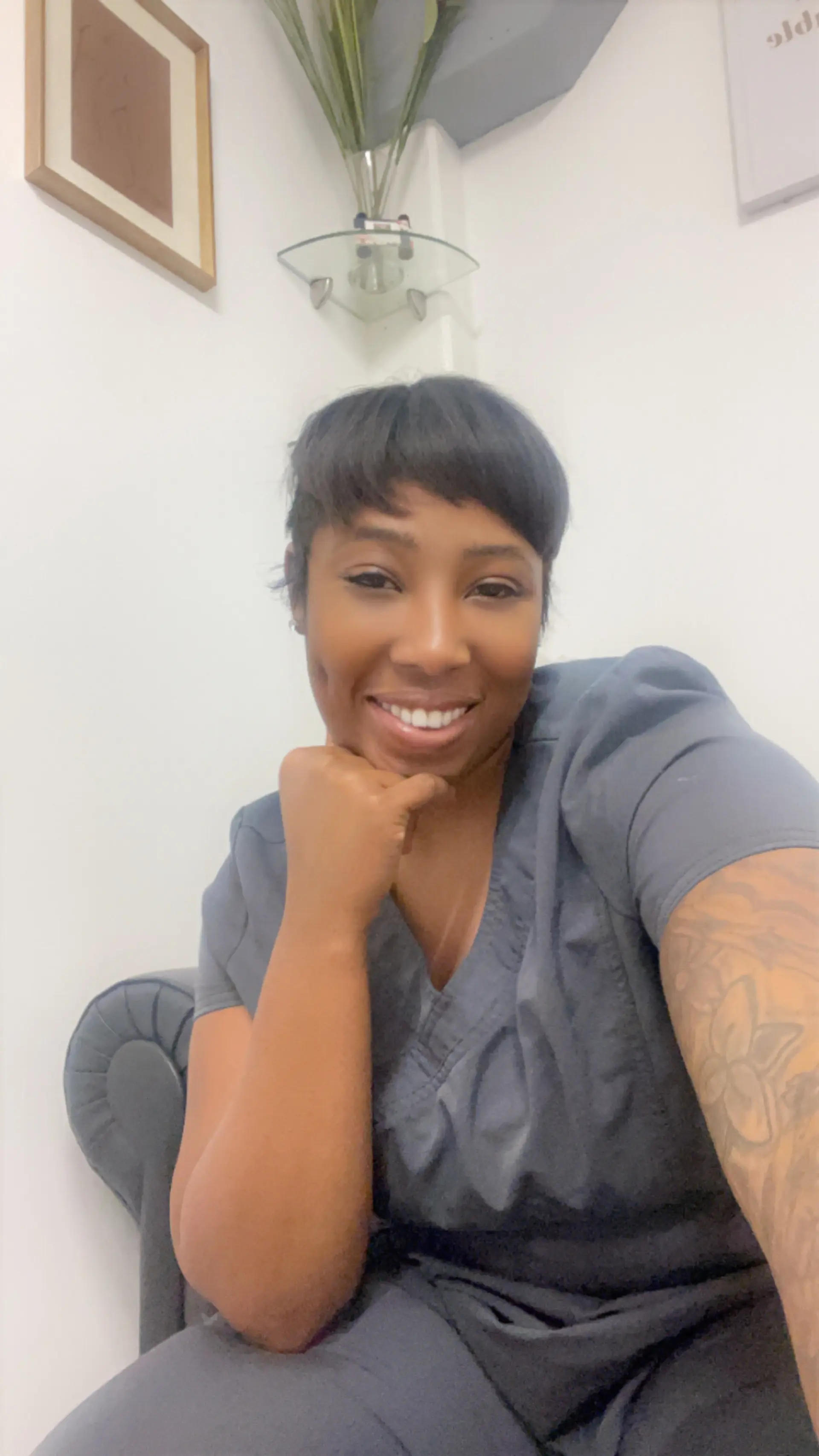 smiling,tattoo,uniform,professional