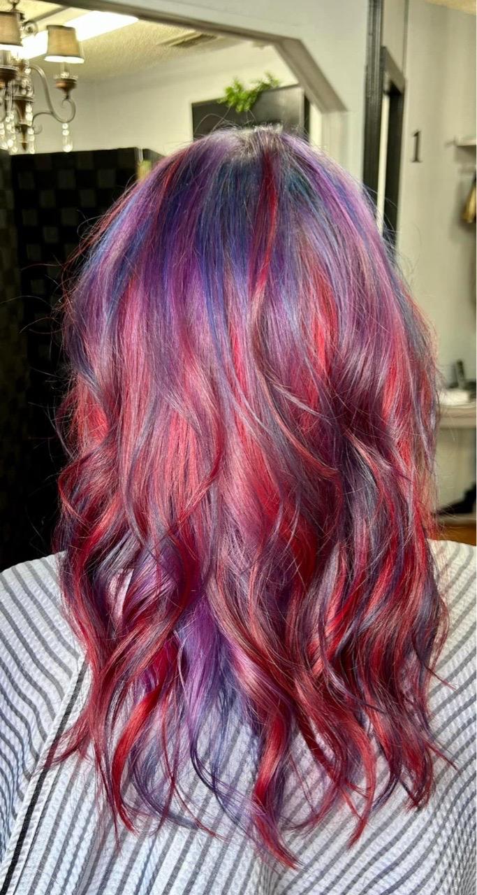  hair,hairstyle,vibrant colors,salon,beauty  