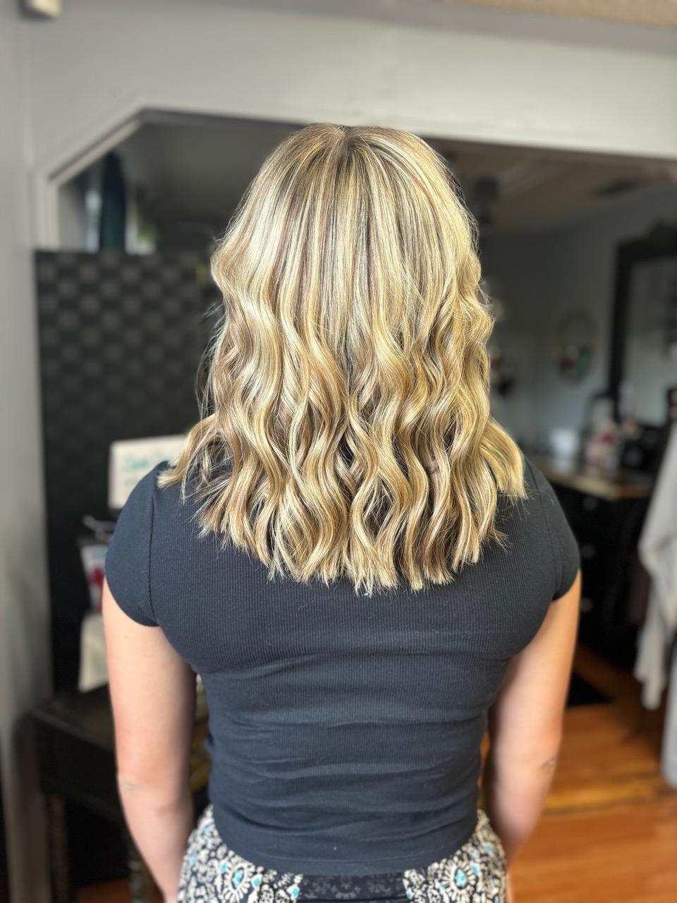  hair styling,blonde hair,salon interior 