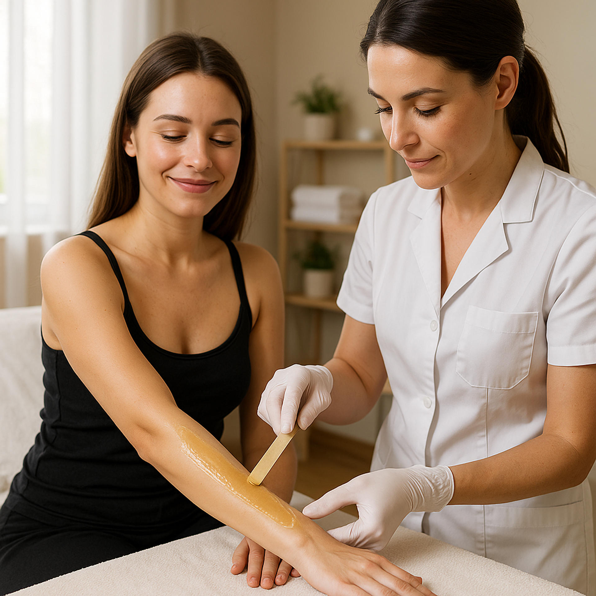 waxing hair removal service,women's waxing,full arms wax,professional,service,treatment