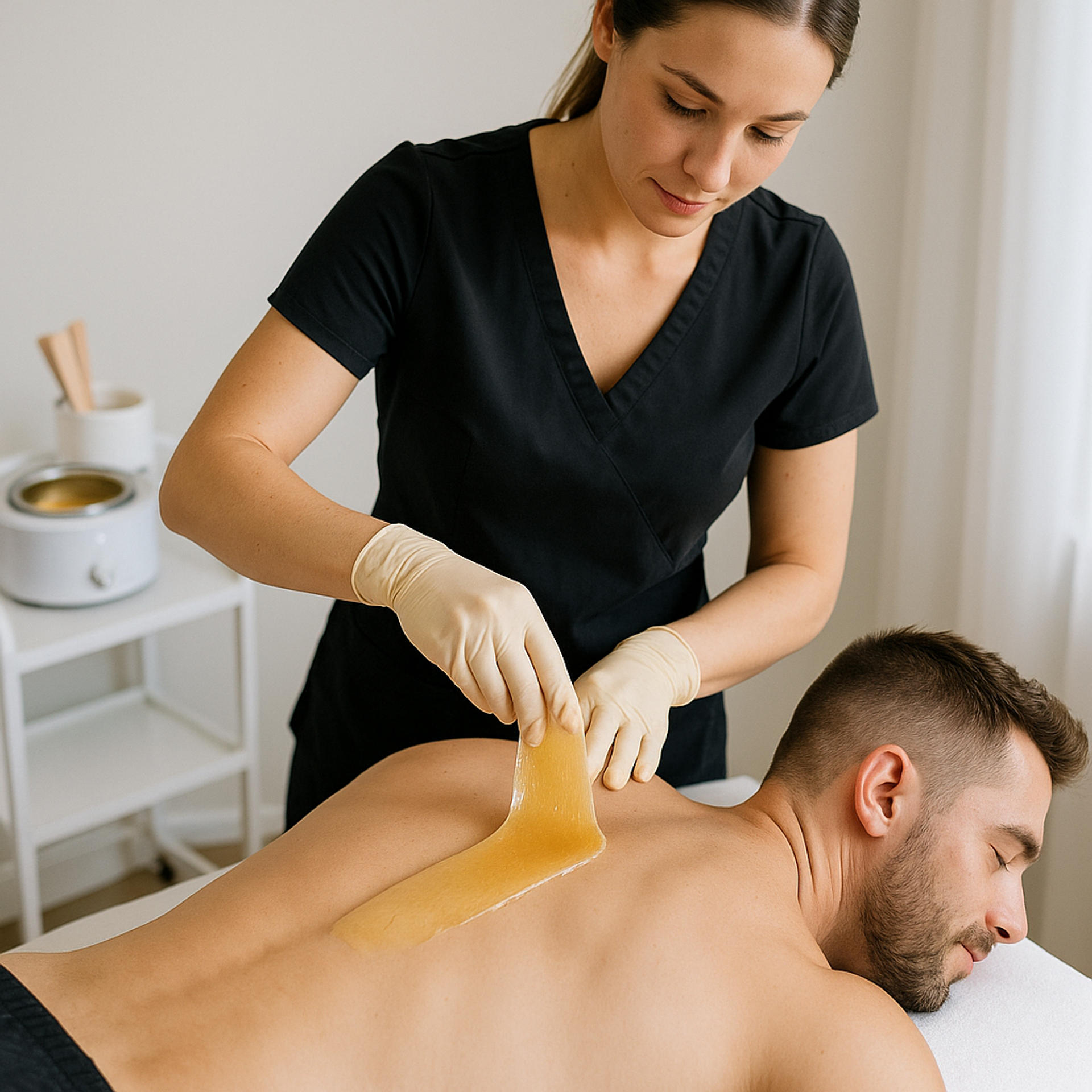 waxing hair removal service,men's waxing,full back wax,professional,service,treatment