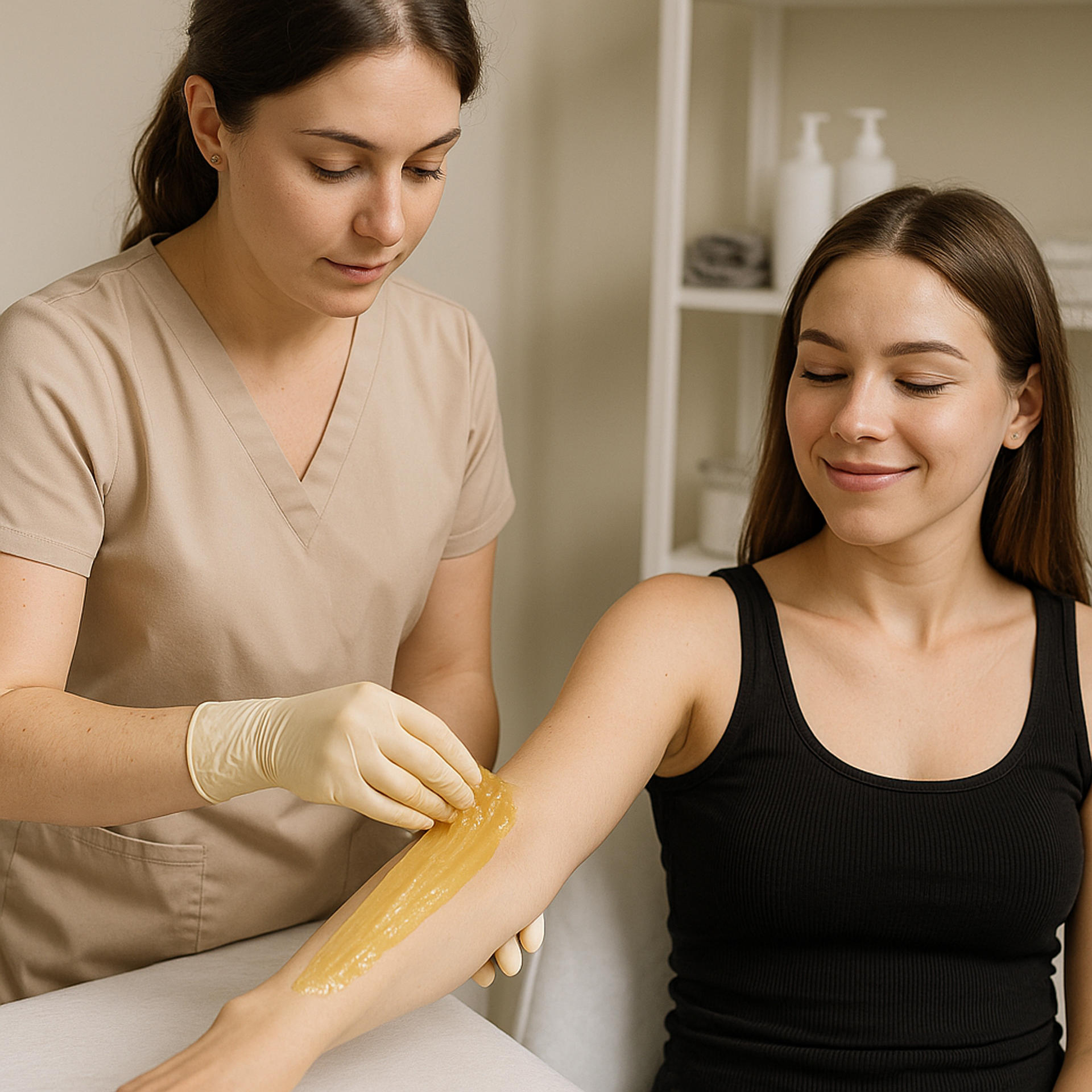 waxing hair removal service,women's sugaring,full arms for her,professional,service,treatment