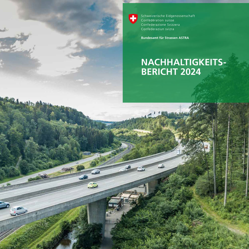 Titelseite des Nachhaltigkeitsberichts 2024 des ASTRA Titelseite des Nachhaltigkeitsberichts 2024 des ASTRA