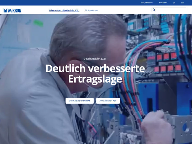 Digitaler Geschäftsbericht Mikron von Zoebelicom Digitaler Geschäftsbericht Mikron von Zoebelicom