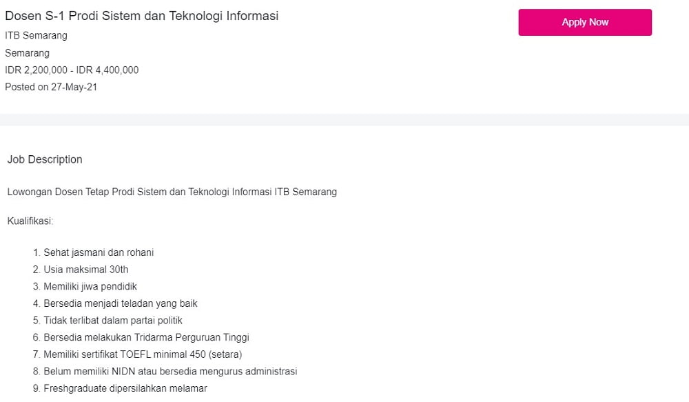 Prospek Kerja Sistem Informasi