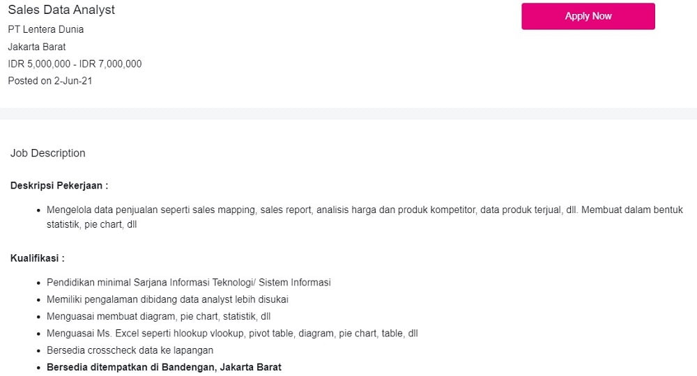Prospek Kerja Sistem Informasi