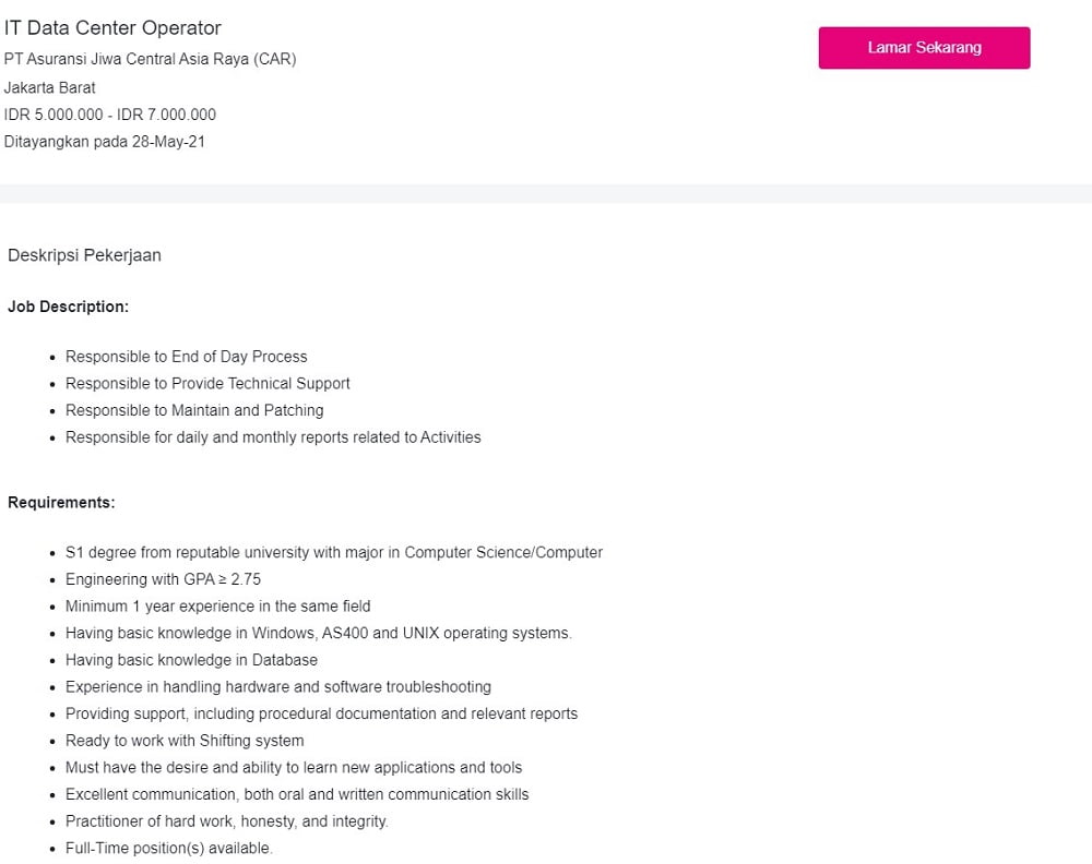 Prospek Kerja Sistem Informasi IT Project Manager
