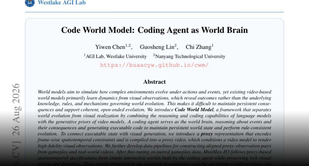 CODE WORLD MODEL