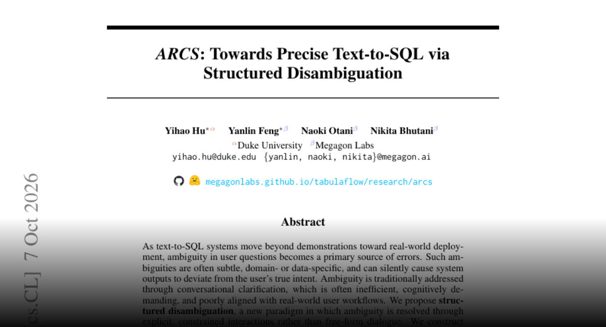 ARCS: Towards Precise Text-to-SQL via Structured Disambiguation