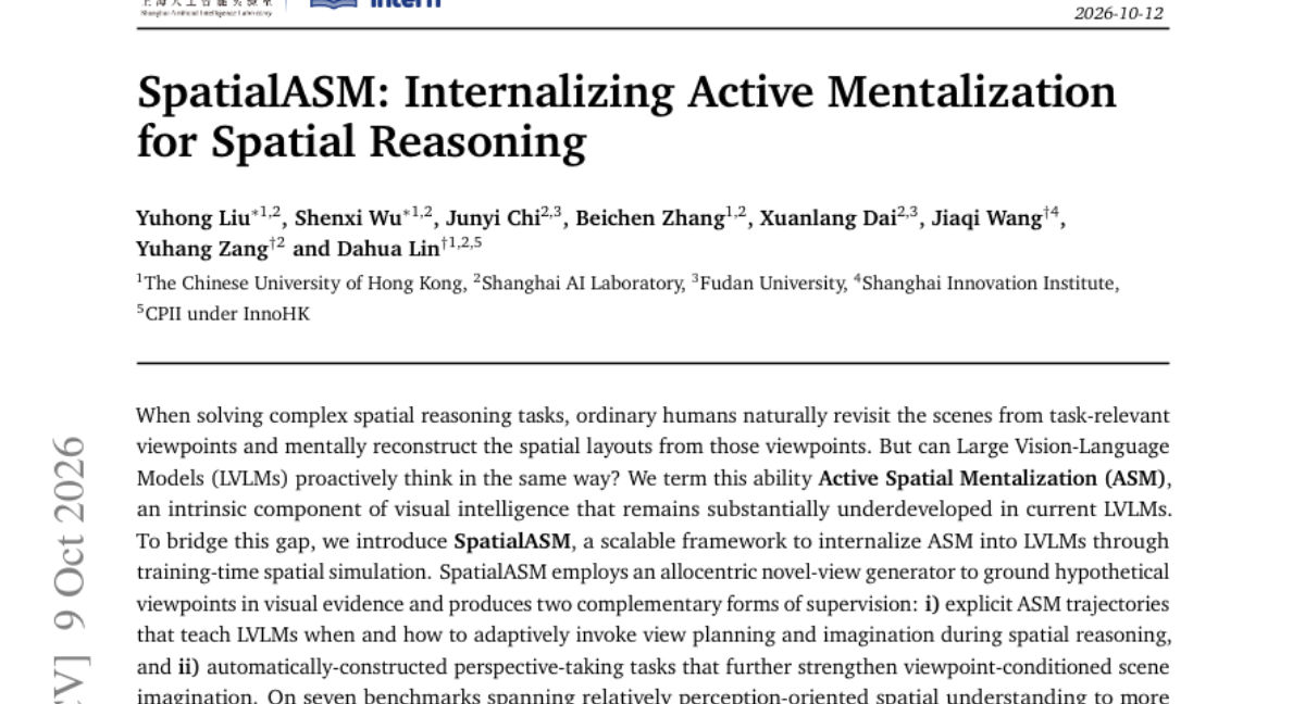 SpatialASM: Internalizing Active Mentalization for Spatial Reasoning