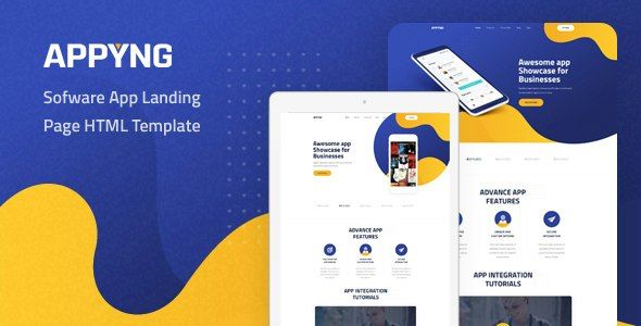 Sample template (landing page) from ThemeForest