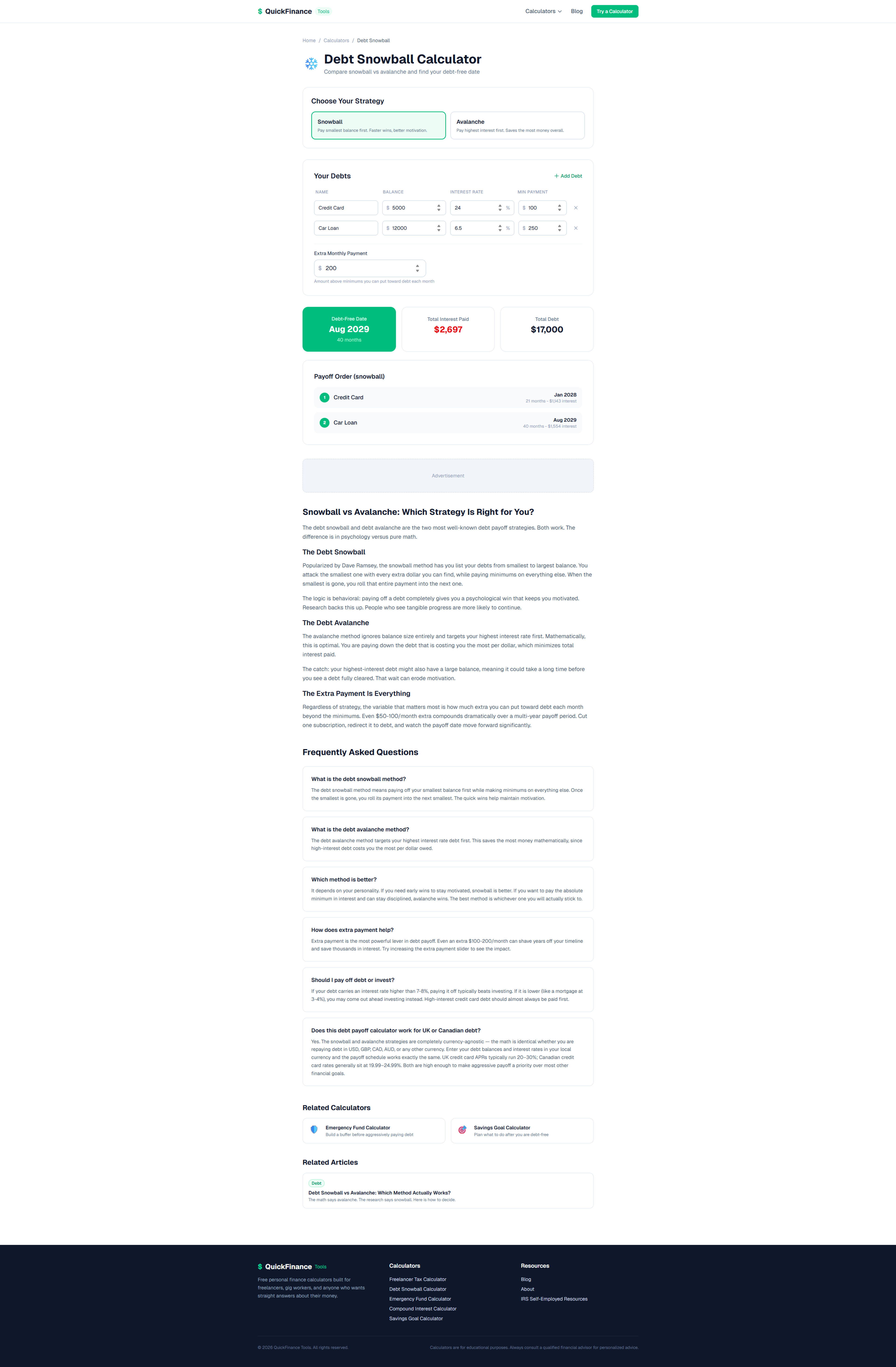Personal finance calculator and budgeting tools — screenshot 5