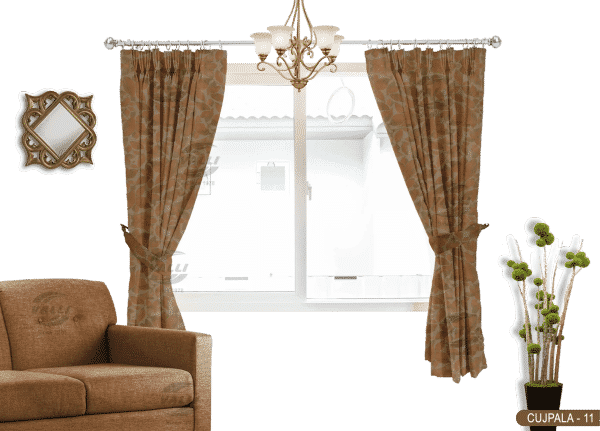 Self Design Curtain Beige