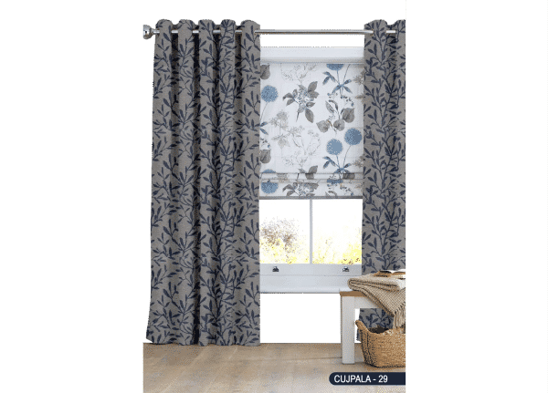 Tree Curtain Dark Blue