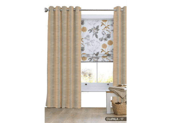 Vertical Design Curtain Greyish Green