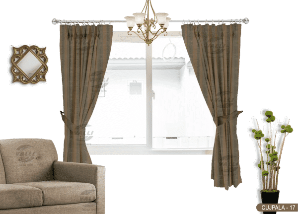 Vertical Design Curtain Greyish Green