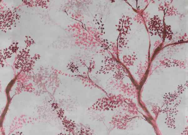 Self Design Tree Velvet Type Curtain PINK