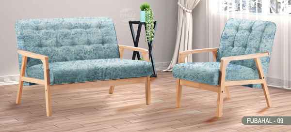 Self Design Velvet Furnishing  Winter Blue