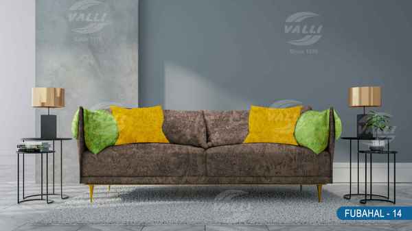 Self Design Velvet Furnishing  Umber