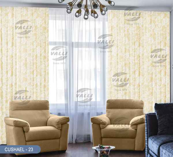 Big Flower Design Curtain - CL.Cream