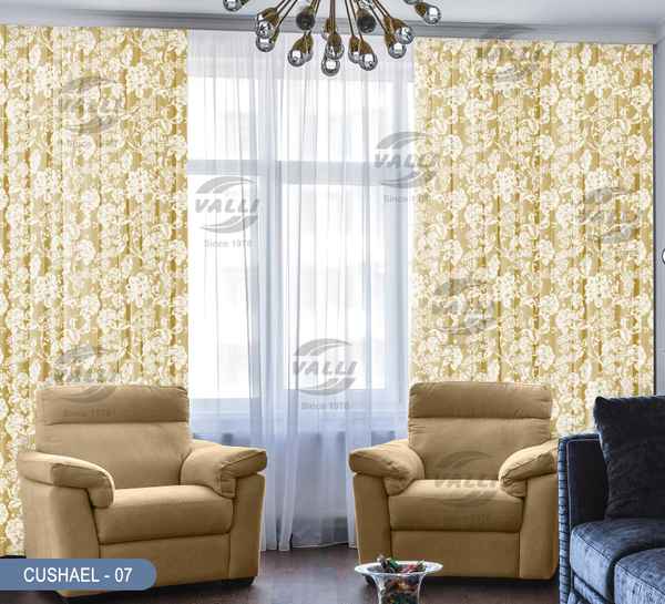 Big Flower Design Curtain - CL.Gold