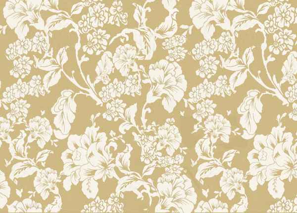 Big Flower Design Curtain - CL.Gold