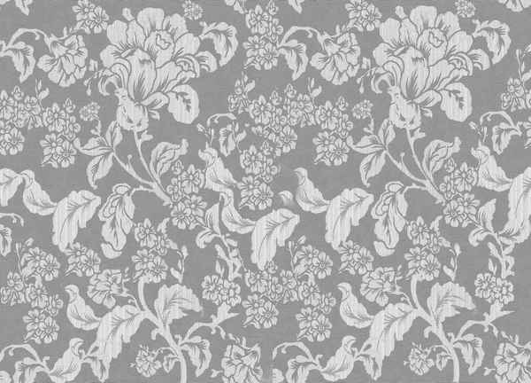 Big Flower Design Curtain - CL.Grey