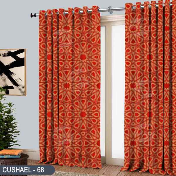 Self Design Curtain - CL.Maroon