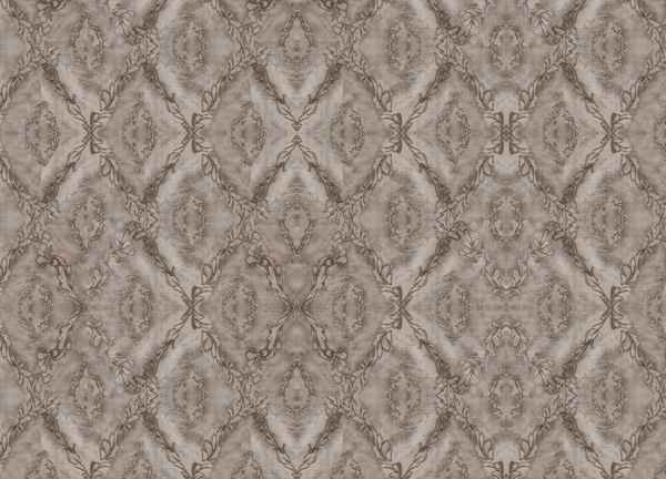 Velvet Printed Design Curtain - CL.Beige