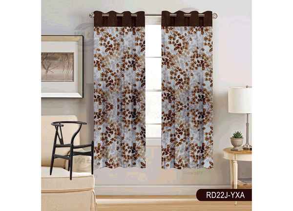 Readymade Door Crush All Over Curtain Biege