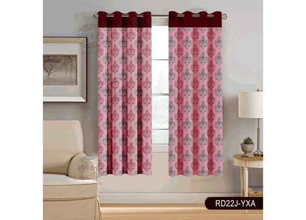 Readymade Door Crush Print All Over Curtain Pink