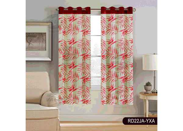 Readymade Door Crush Print Allover Curtain Reddish Pink