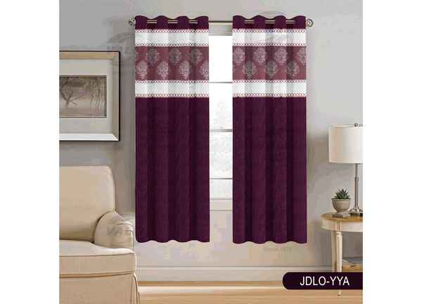 Readymade Door Patch Curtain Brown