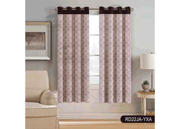 Readymade Door Self Design Curtain Biege