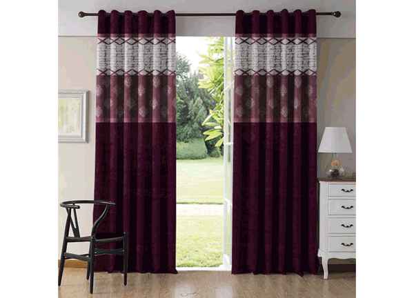 Ready Made Window Patch Curtain Wine