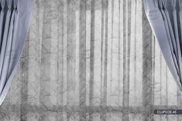 Abstract Sheer Curtain Grey05