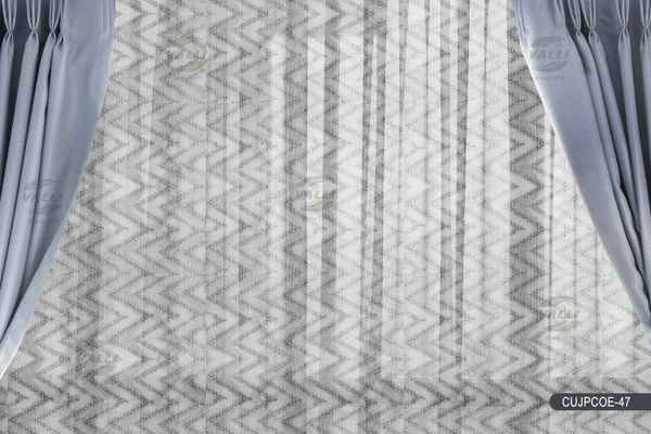 Abstract Sheer Curtain Grey07