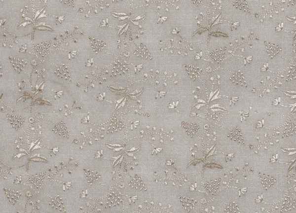 Branch Leaf Design Sheer Curtain  Beige