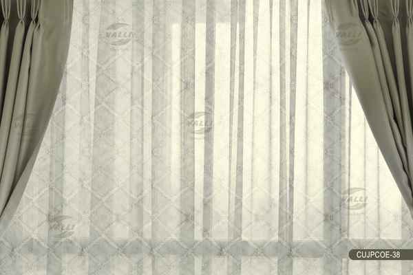 Diamond Design Sheer Curtain Grey