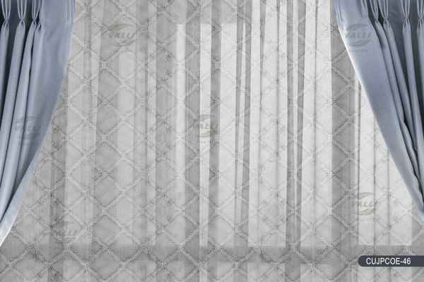 Diamond Design Sheer Curtain Grey06