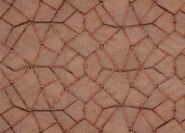 Geometric Sheer Curtain Copper Brown