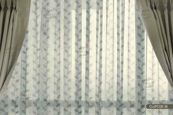 Stripe Sheer Curtain Grey