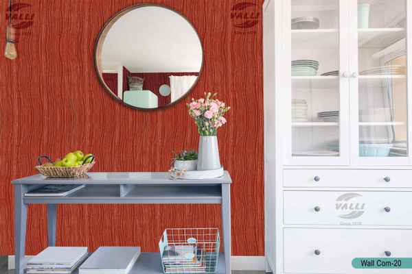 Vertical design self design wallpaper red color