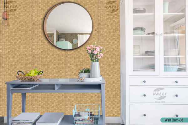 Geometric squares self design wallpaper sandle family color